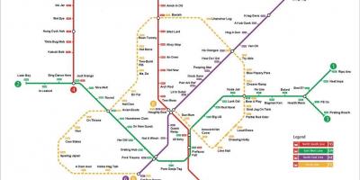एमआरटी स्टेशन का नक्शा, सिंगापुर