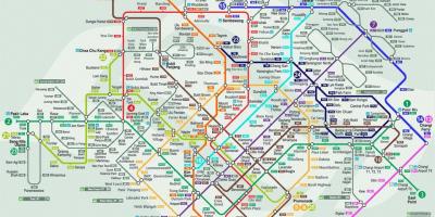 नक्शे में सिंगापुर के परिवहन