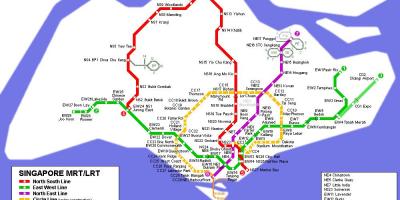 सिंगापुर मेट्रो का नक्शा