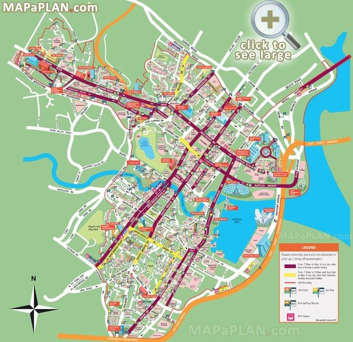सड़क के नक्शे, सिंगापुर