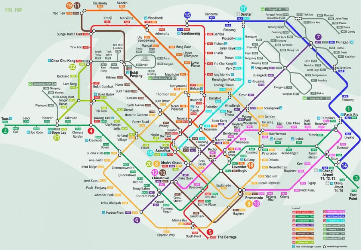 smrt सिंगापुर का नक्शा