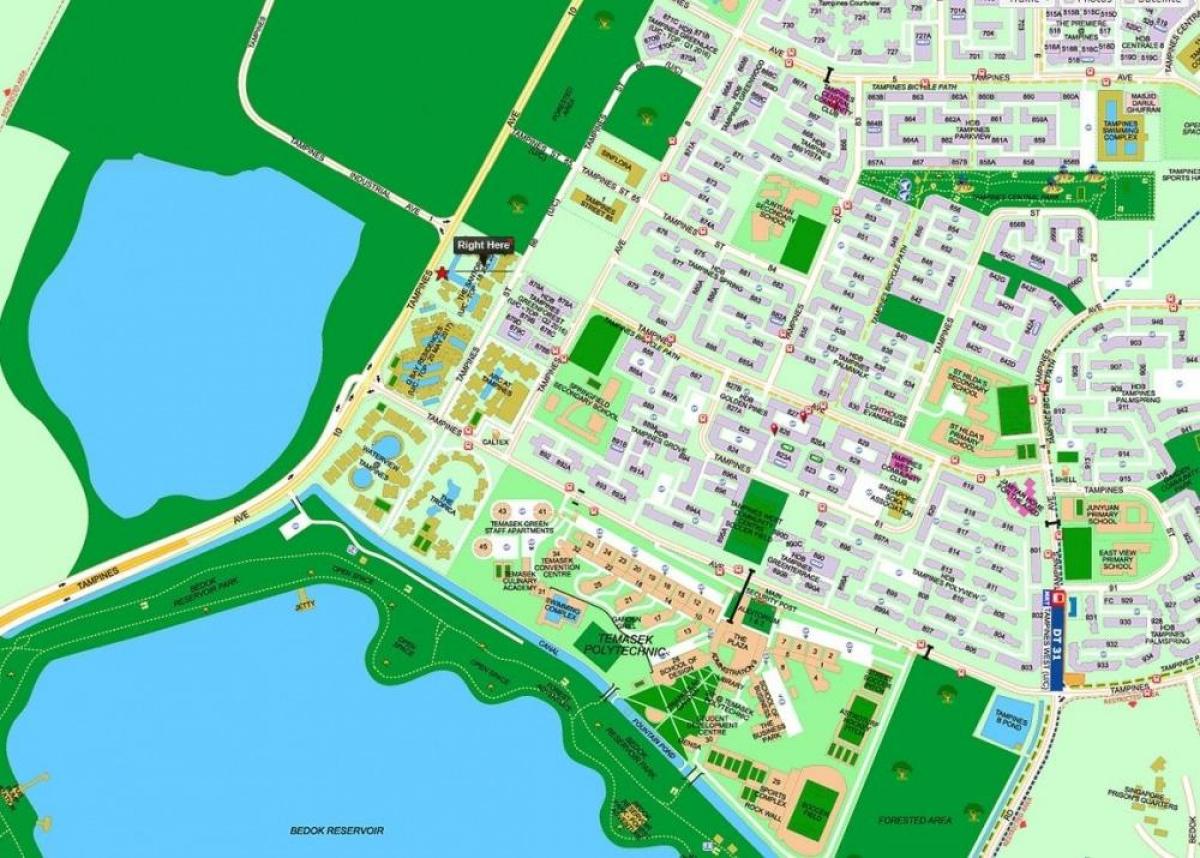 नक्शे के tampines सिंगापुर