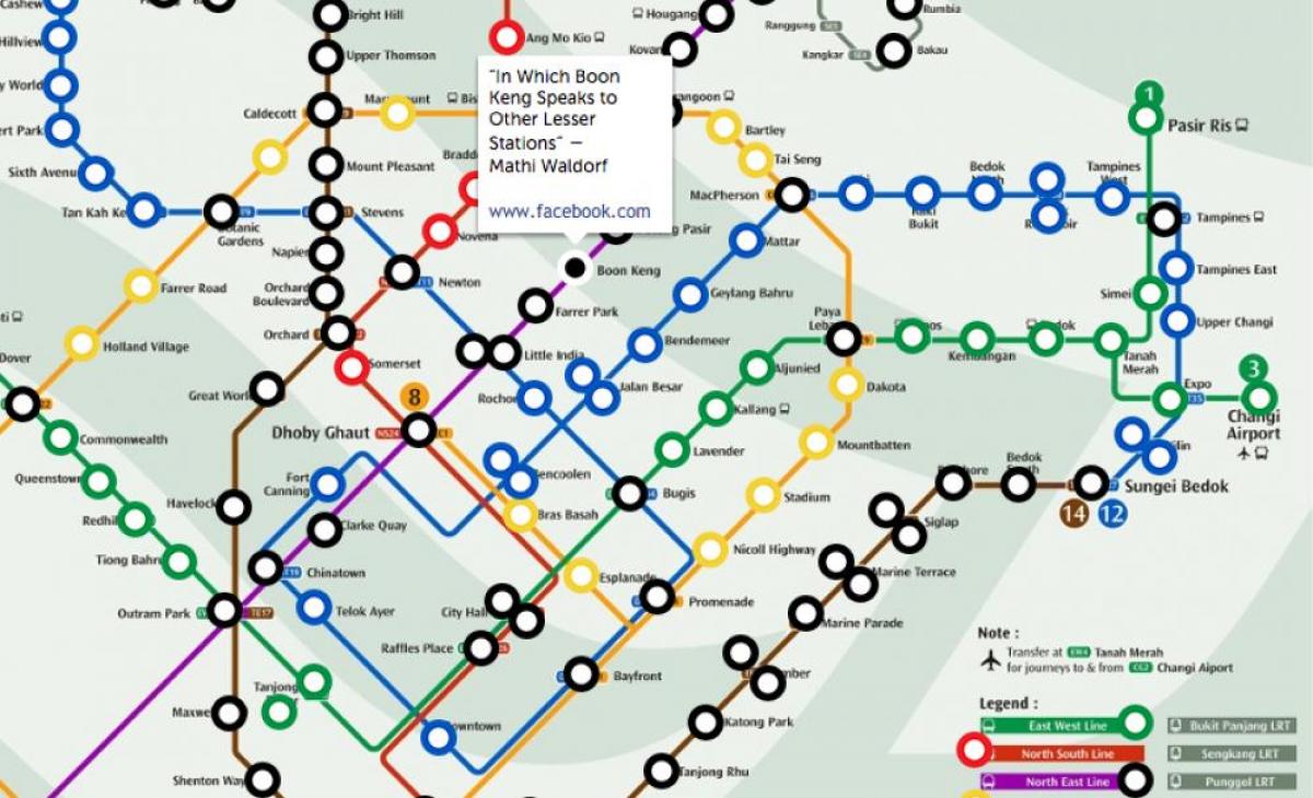 एमआरटी ट्रेन का नक्शा, सिंगापुर