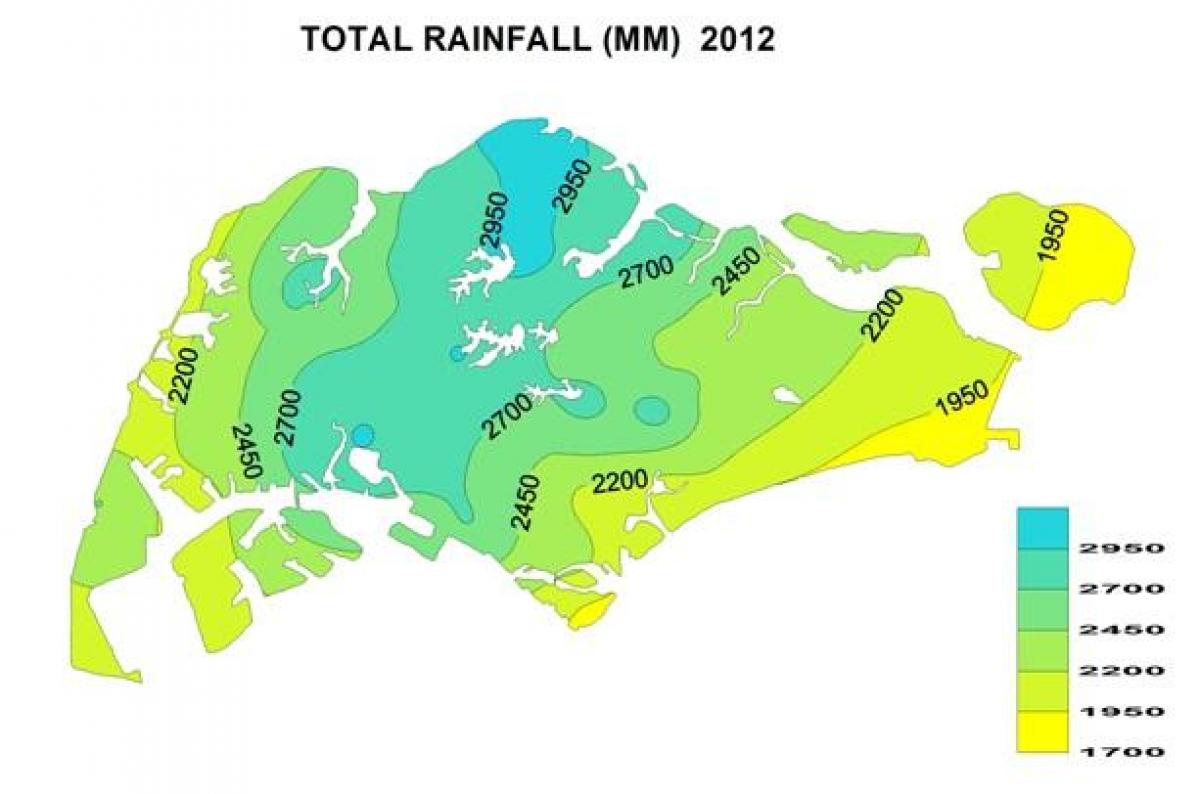 सिंगापुर बारिश का नक्शा