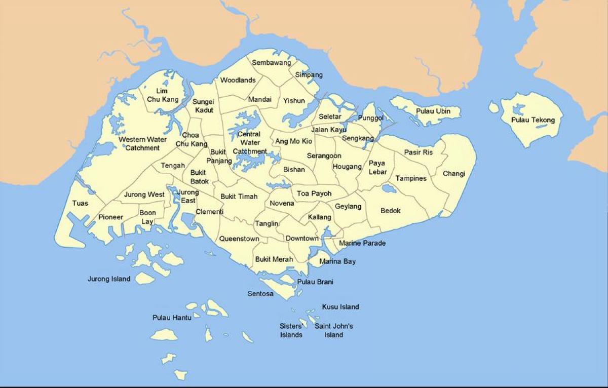 नक्शे में सिंगापुर के देश