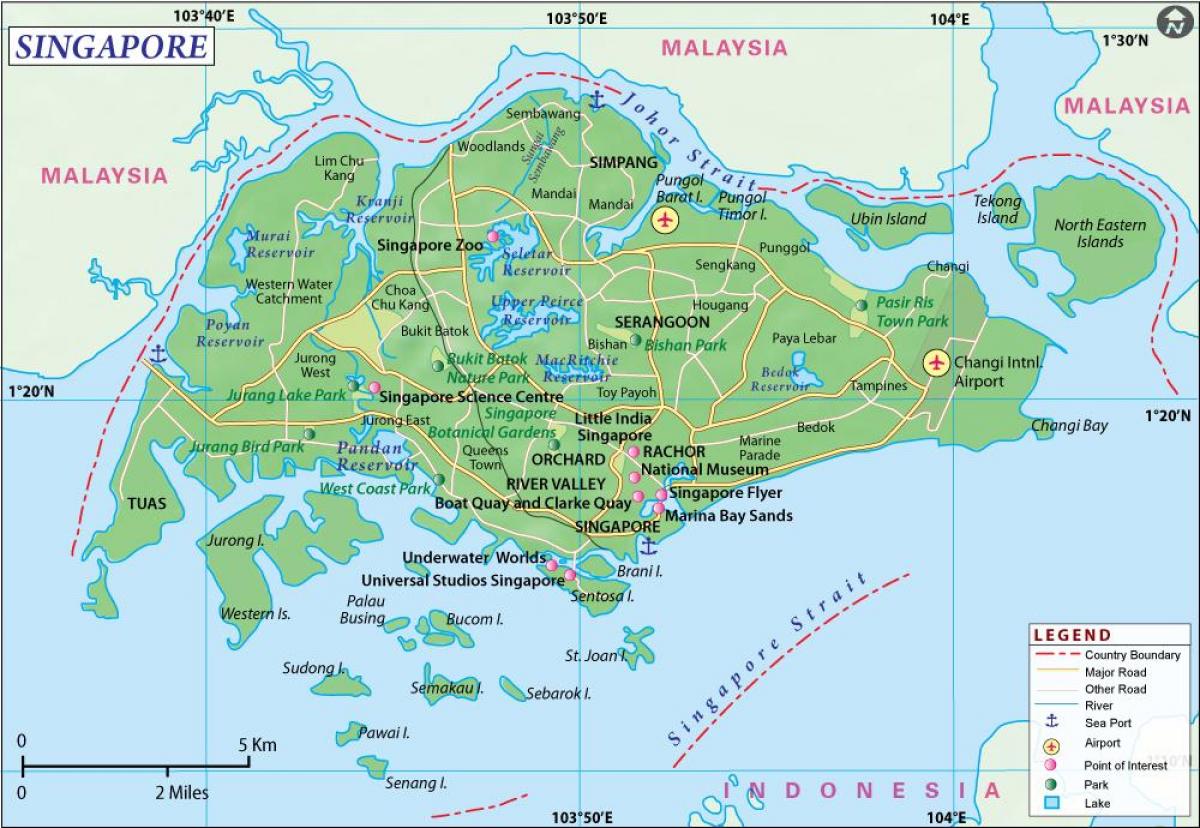 सिंगापुर शहर के नक्शे
