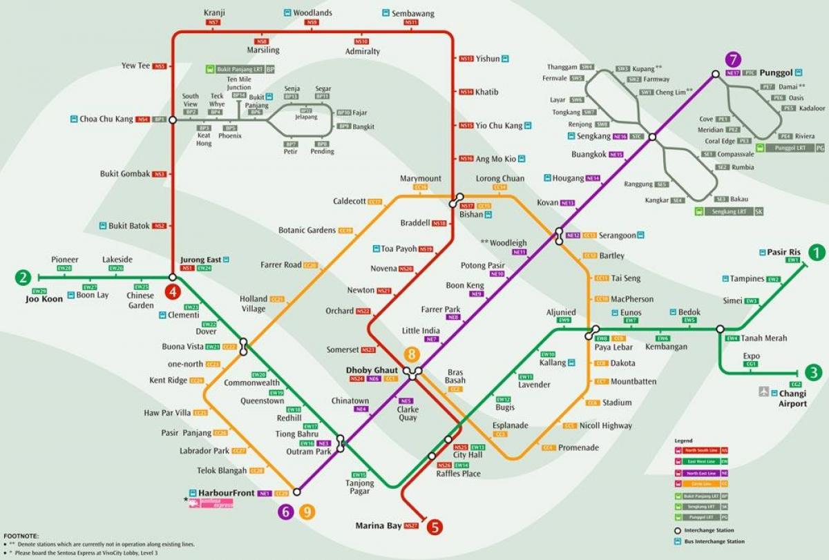 प्रणाली का नक्शा, सिंगापुर