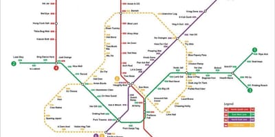 सिंगापुर एमआरटी स्टेशन का नक्शा