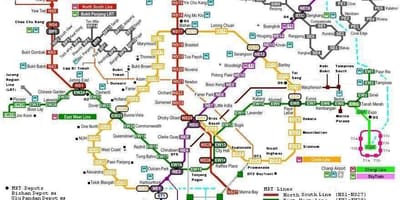 एमआरटी 7 स्टेशनों के मानचित्र