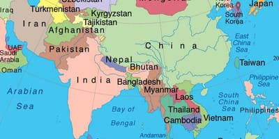 सिंगापुर एशिया का नक्शा