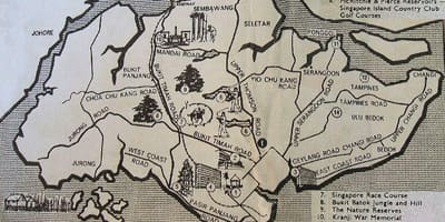 पुराने नक्शे के सिंगापुर